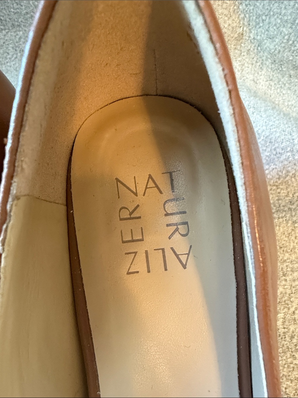 Naturalizer Karina Women's Chestnut Brown Leather Block Heel Pumps - Picture 2 of 5